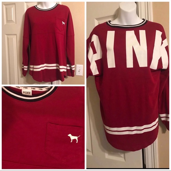 PINK Victoria's Secret Tops - VS Pink Varsity Shirt SZ Small